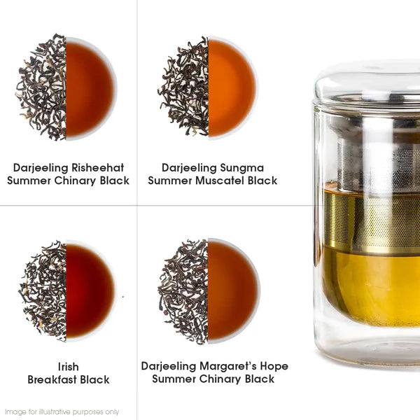 Darjeeling & Assam Whole Leaf Tea Trial Pack (Free Infuser Mug & Teaspoon)