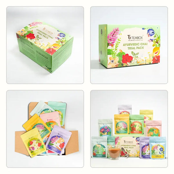 Ayurvedic Chai Trial Pack (Free Valencia Glass Teacup & Ideal Teaspoon)