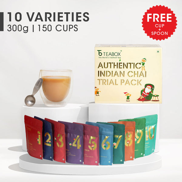 Limited Edition Holiday Chai Trial Pack (Free Valencia Glass Teacup & Ideal Teaspoon)