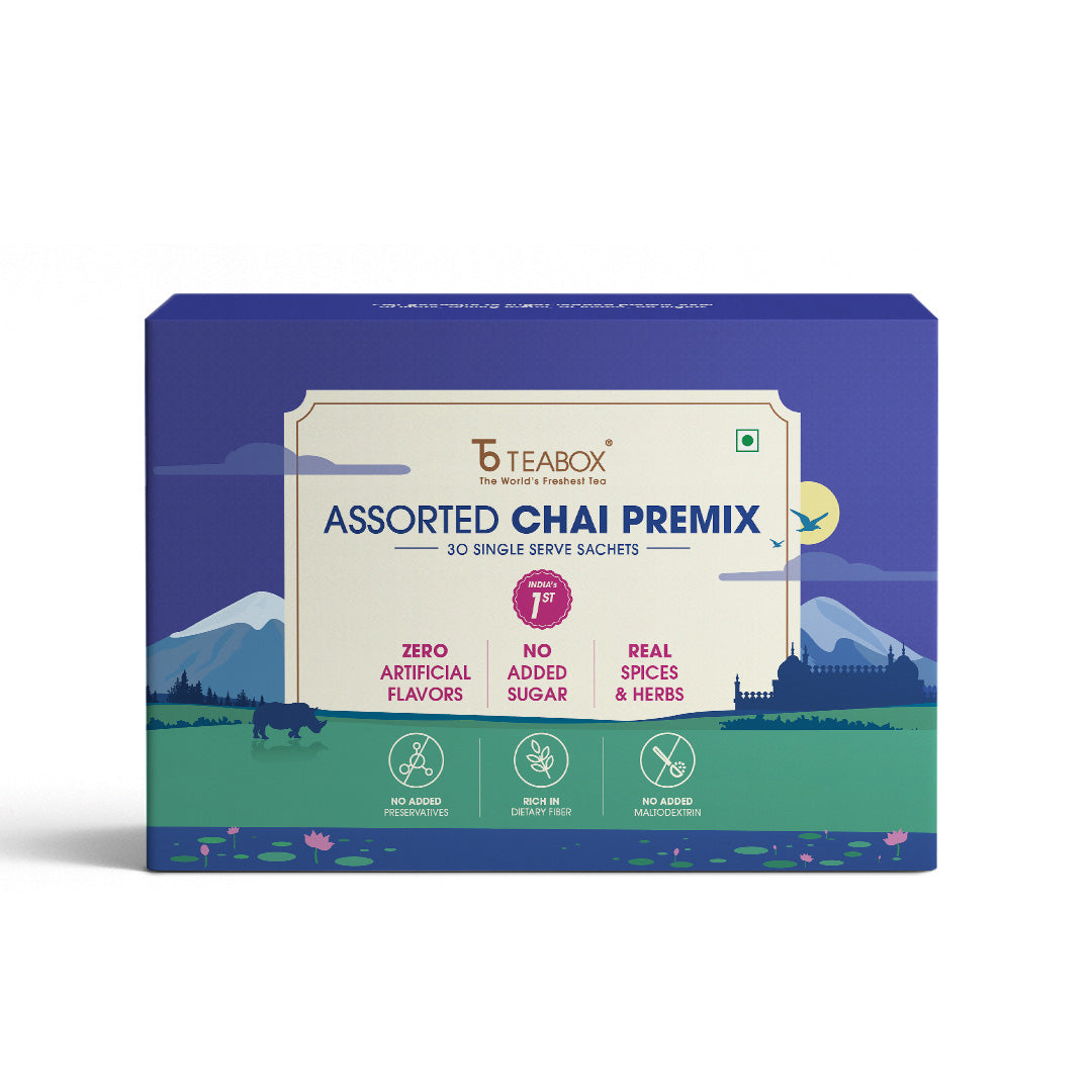 Teabox Assorted Chai Premix (30 Single Serve Sachets)