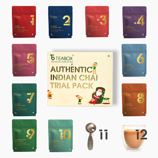 12 Days of Chai Advent Calendar (Free Valencia Glass Teacup & Ideal Teaspoon)