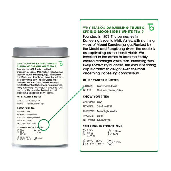 Darjeeling Thurbo Spring Moonlight White