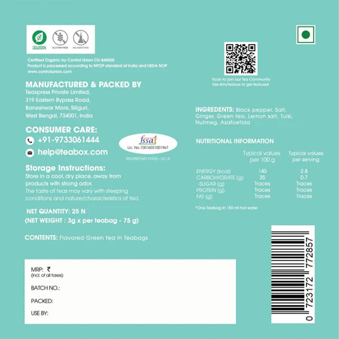 Green Tea Detox Kahwa (Teabag)