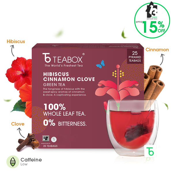 Green Tea Hibiscus Cinnamon Clove Energy (Teabag)