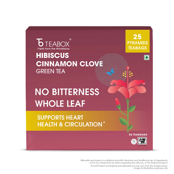 Green Tea Hibiscus Cinnamon Clove Energy (Teabag)