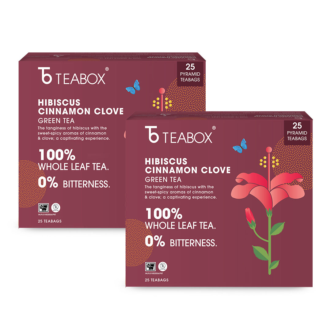 Green Tea Hibiscus Cinnamon Clove Energy (Teabag)
