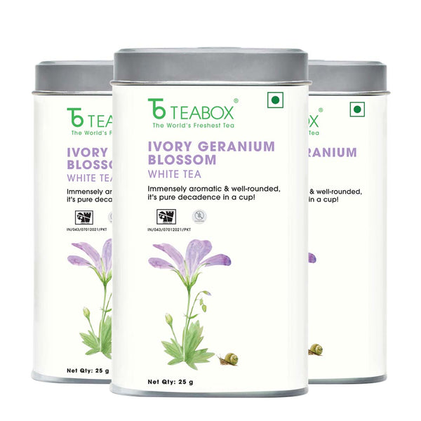 Ivory Geranium Blossom White
