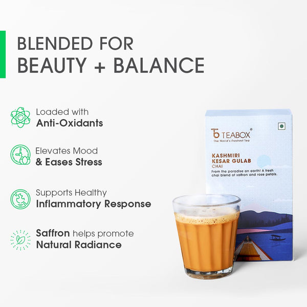 Kashmiri Saffron Rose Chai