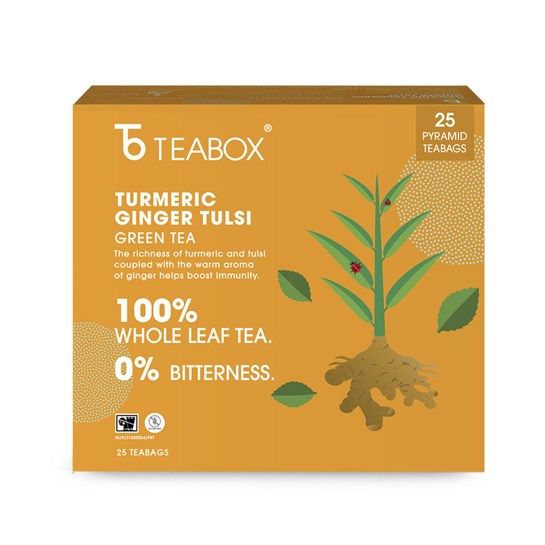 Green Tea Turmeric Ginger Tulsi Immunity (Teabag)