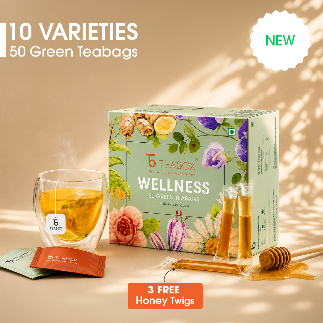 Green Teabag Sampler (50 Teabags + 3 Free Honey)