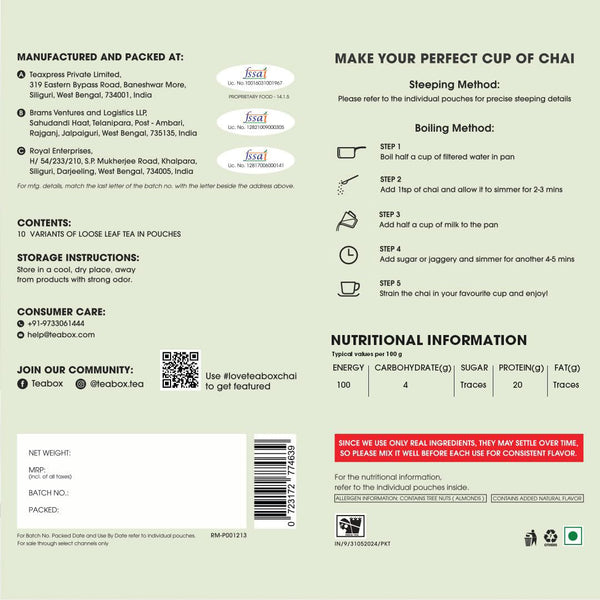 Authentic Indian Chai Trial Pack - Buy 10 Chais & Get 10 Chais Free (2 Boxes)