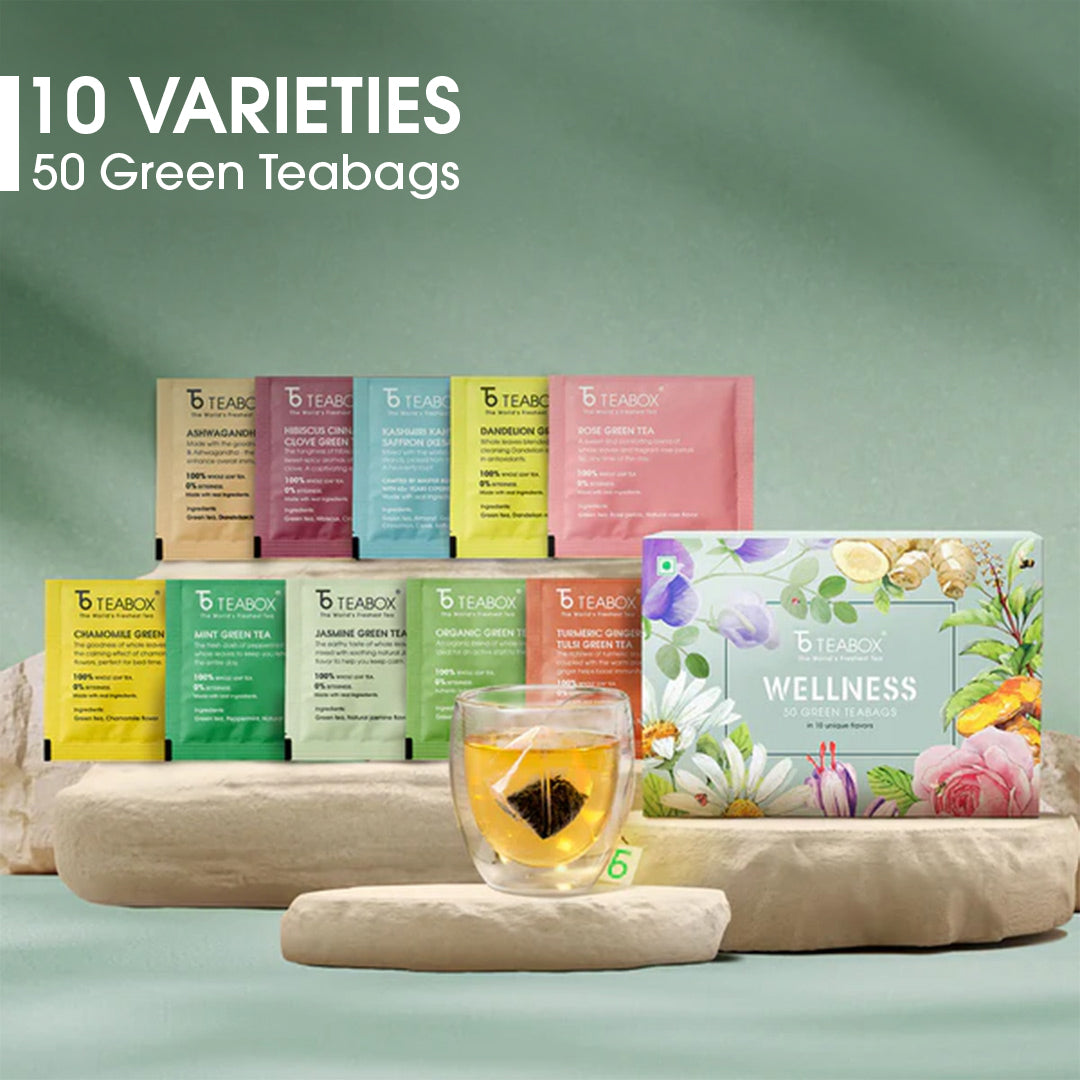 Wellness Green Teabag Sampler (50 Teabags)