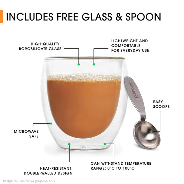 Ayurvedic Chai Trial Pack (Free Valencia Glass Teacup & Ideal Teaspoon)