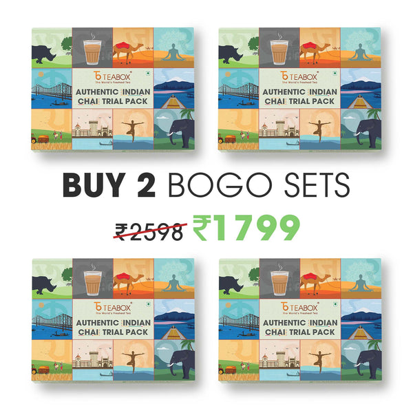 Authentic Indian Chai Trial Pack (Buy 10 Chais & Get 10 Chais Free) (4 Boxes)