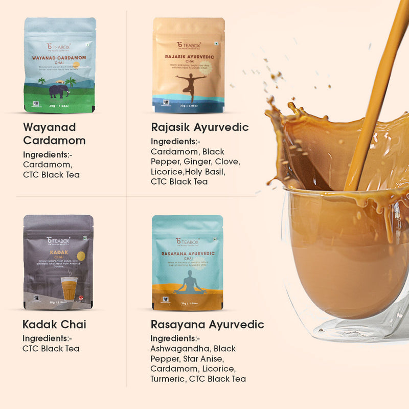Buy Samples of All 2024 Indian Chai Teas | Teabox