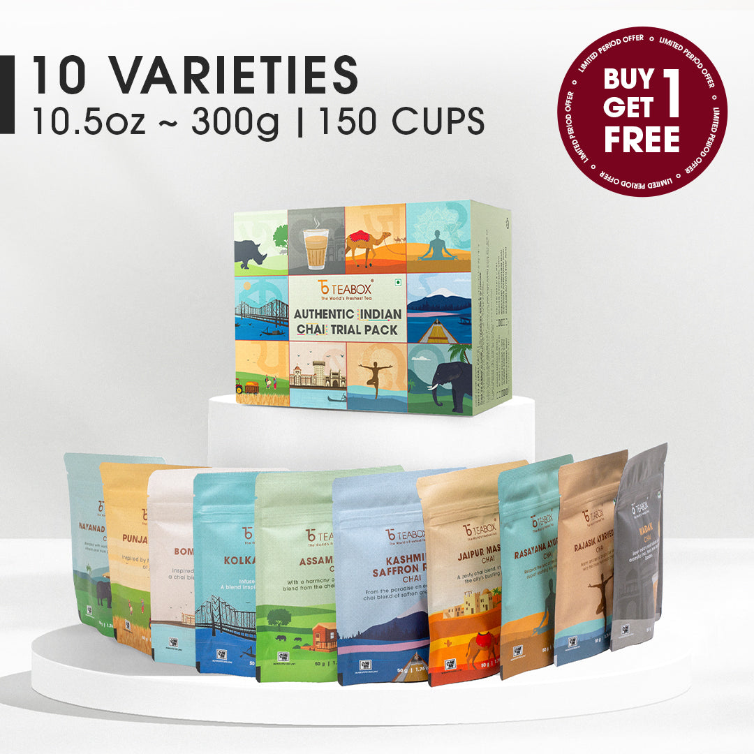 Authentic Chai Box Buy Samples of All 2025 Indian Chai Teas | Teabox