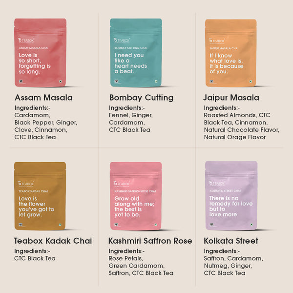 Indian Spice Of Love Chai Trial Pack - Buy 10 Chais & Get 10 Chais Free (2 Boxes)