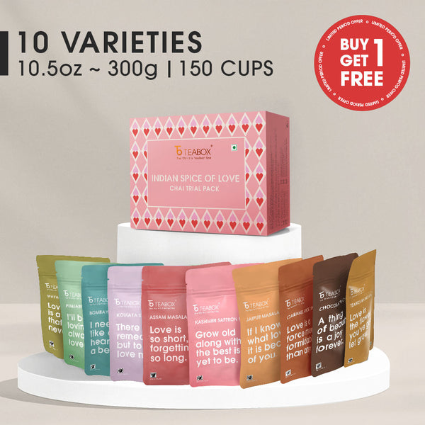 Indian Spice Of Love Chai Trial Pack - Buy 10 Chais & Get 10 Chais Free (2 Boxes)
