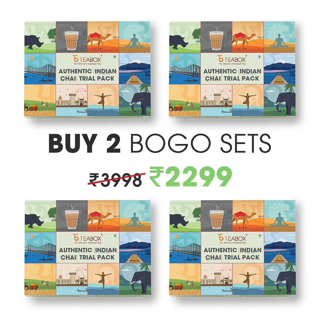 Authentic Indian Chai Trial Pack (Buy 10 Chais & Get 10 Chais Free) (4 Boxes)