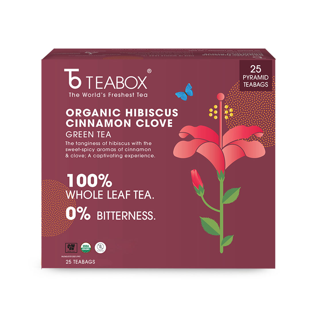 Organic Hibiscus Cinnamon Clove Green (Teabag)