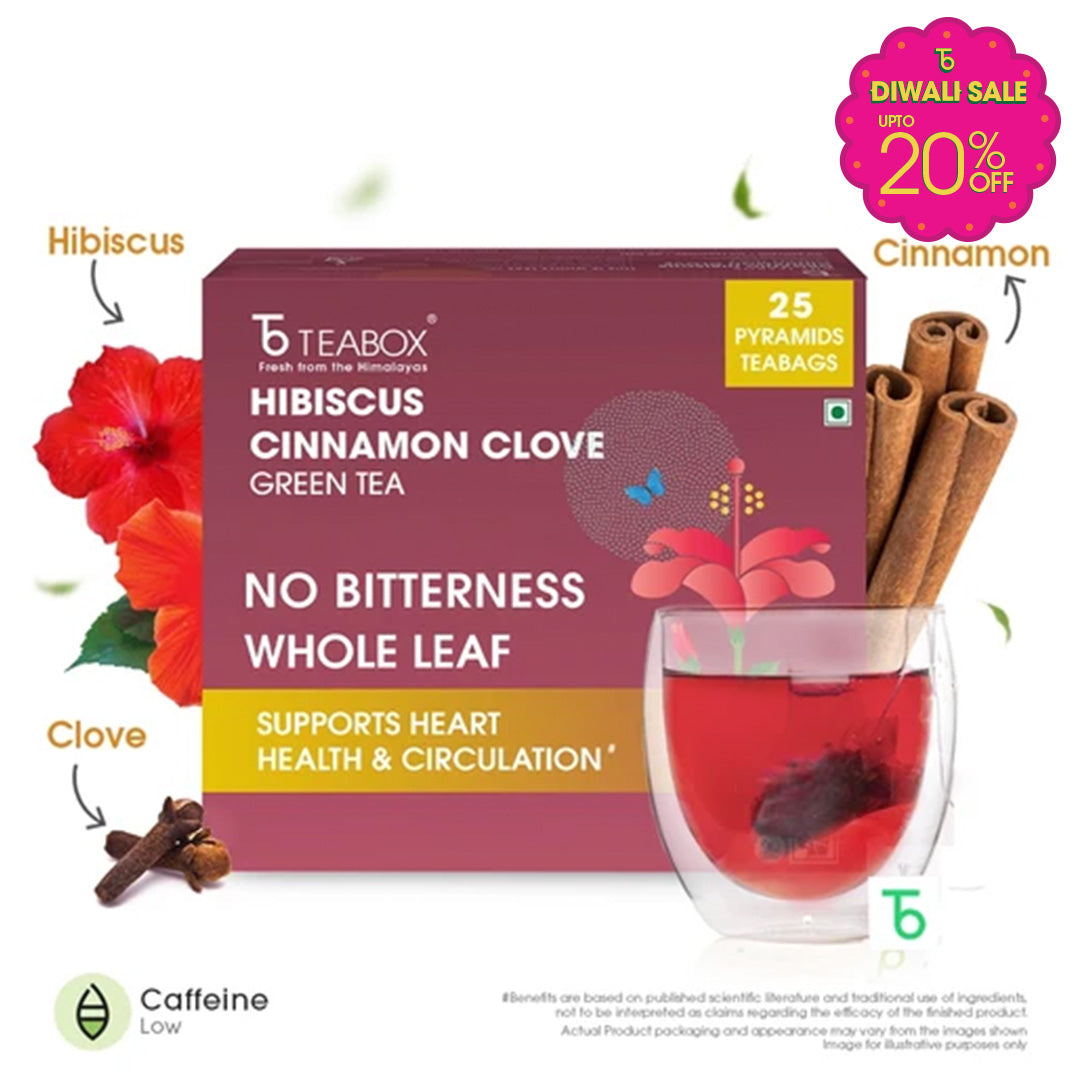 Green Tea Hibiscus Cinnamon Clove Energy (Teabag)