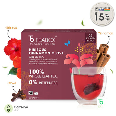 Green Tea Hibiscus Cinnamon Clove Energy (Teabag)