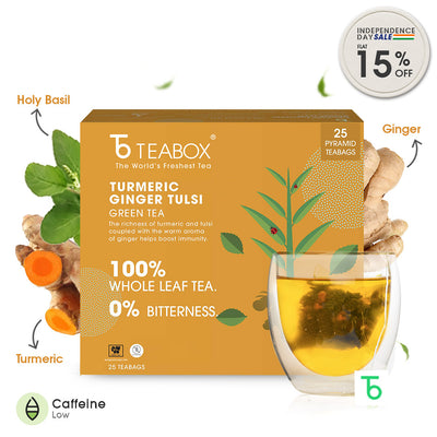 Green Tea Turmeric Ginger Tulsi Immunity (Teabag)