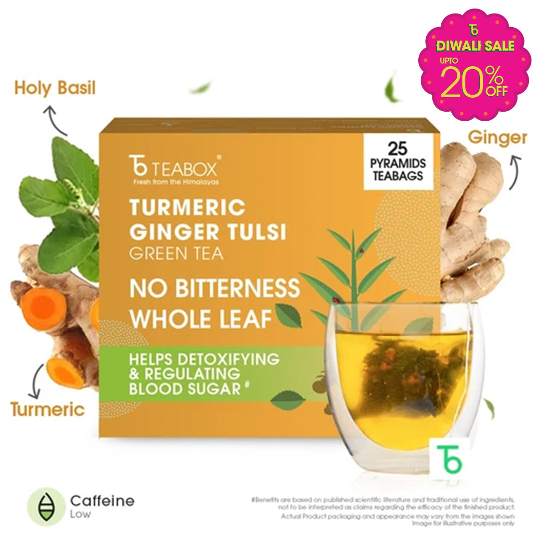 Green Tea Turmeric Ginger Tulsi Immunity (Teabag)