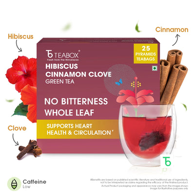 Green Tea Hibiscus Cinnamon Clove Energy (Teabag)