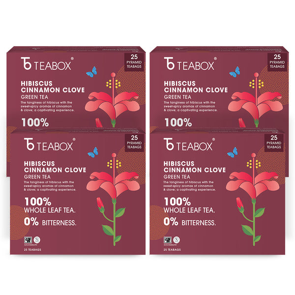 Green Tea Hibiscus Cinnamon Clove Energy (Teabag)