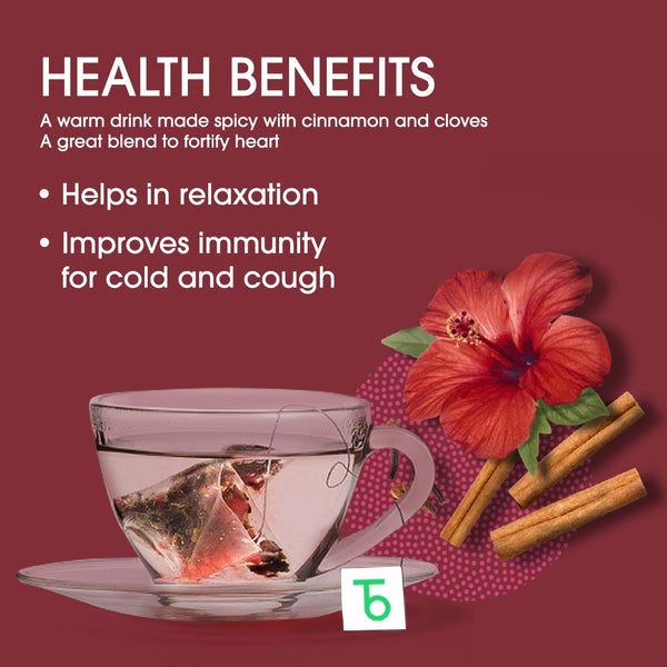 Green Tea Hibiscus Cinnamon Clove Energy (Teabag)