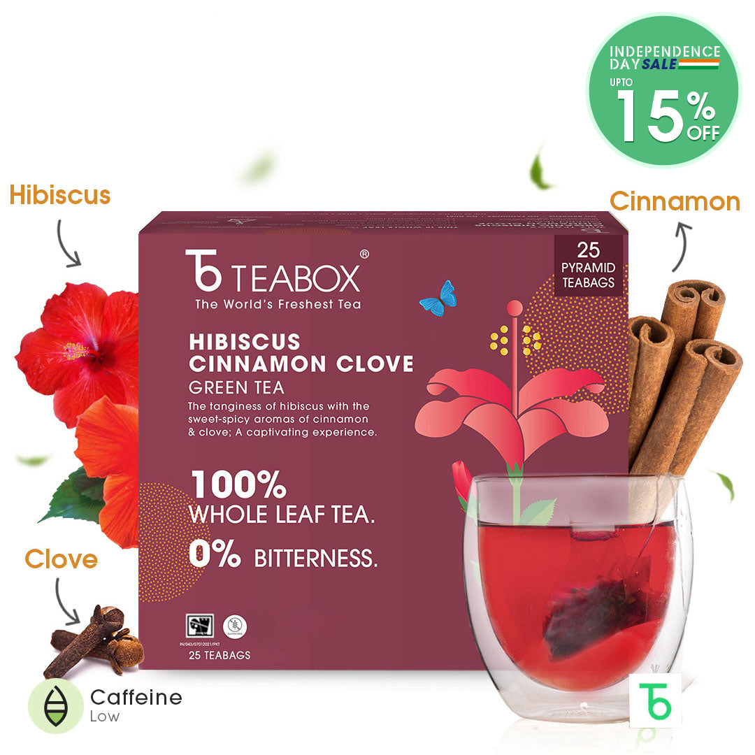 Green Tea Hibiscus Cinnamon Clove Energy (Teabag)