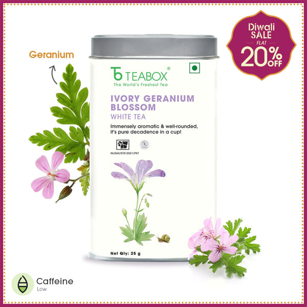 Ivory Geranium Blossom White