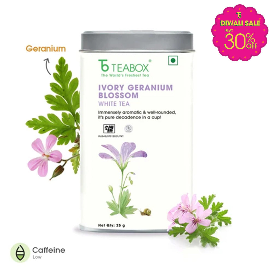 Ivory Geranium Blossom White