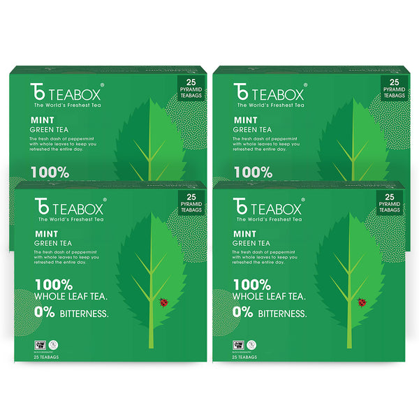 Buy 2025 Organic Mint Green Tea For Feeling Refreshed Pyramid Tea