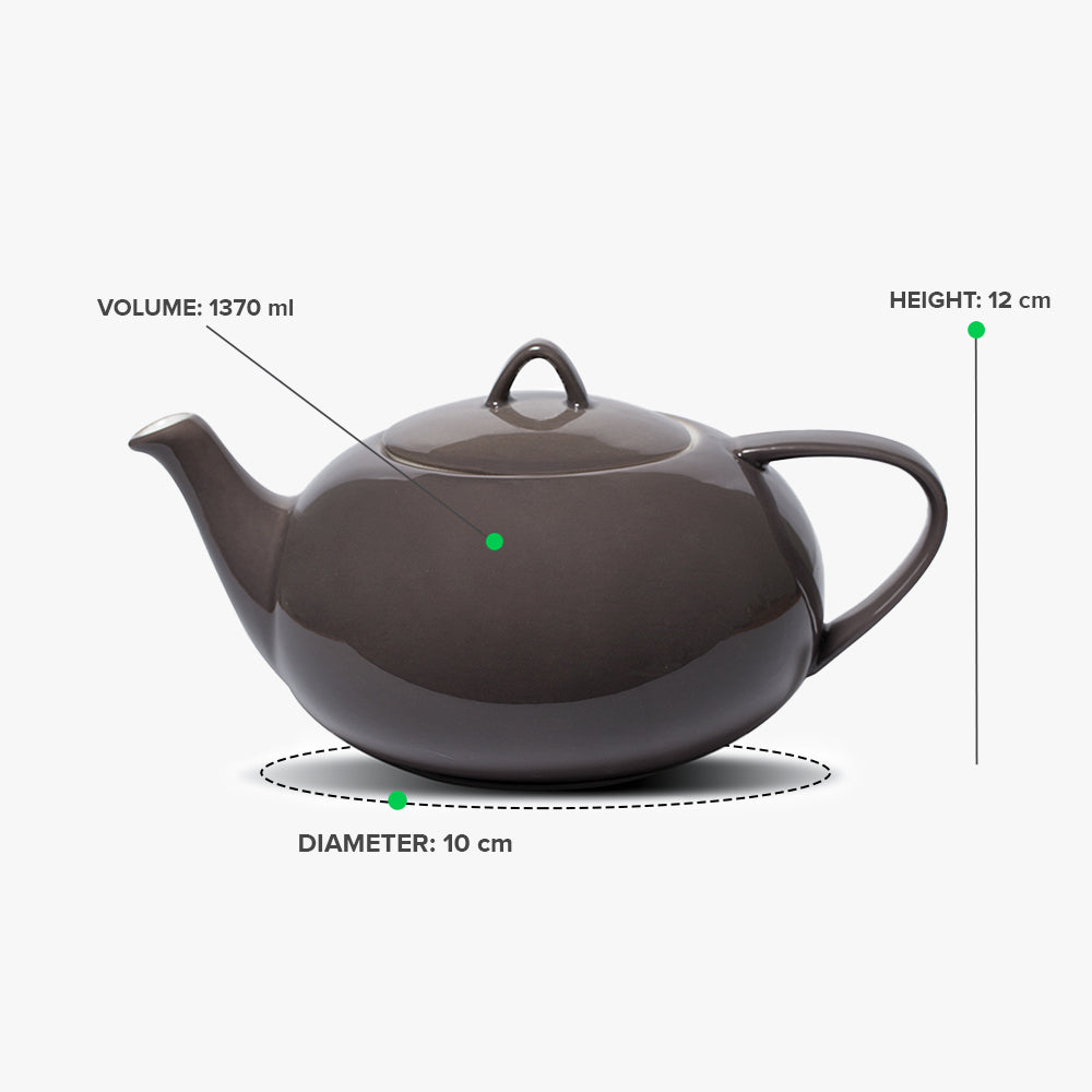 Moonset Ceramic Teapot (Grey)