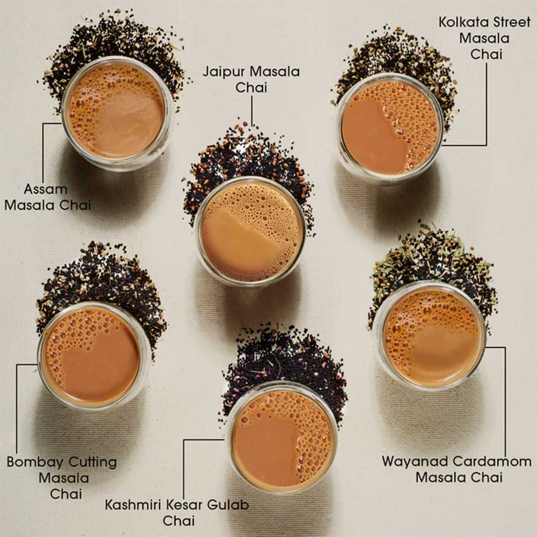 Authentic Indian Chai Trial Pack (Free Valencia Glass Teacup & Ideal Teaspoon)