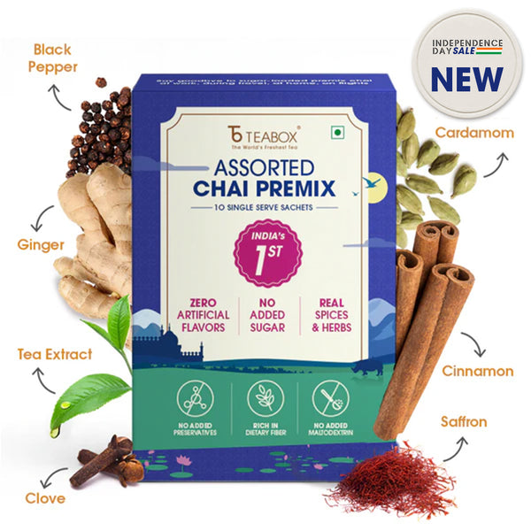 Teabox Assorted Chai Premix - 10 Sachets
