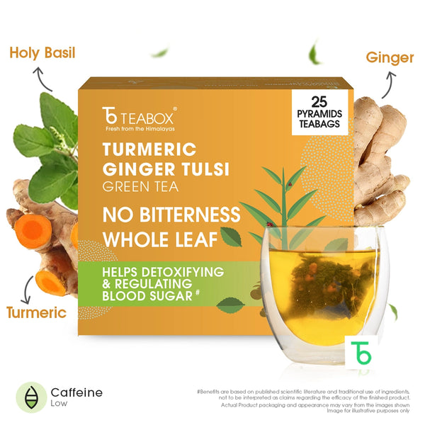 Green Tea Turmeric Ginger Tulsi Immunity (Teabag)