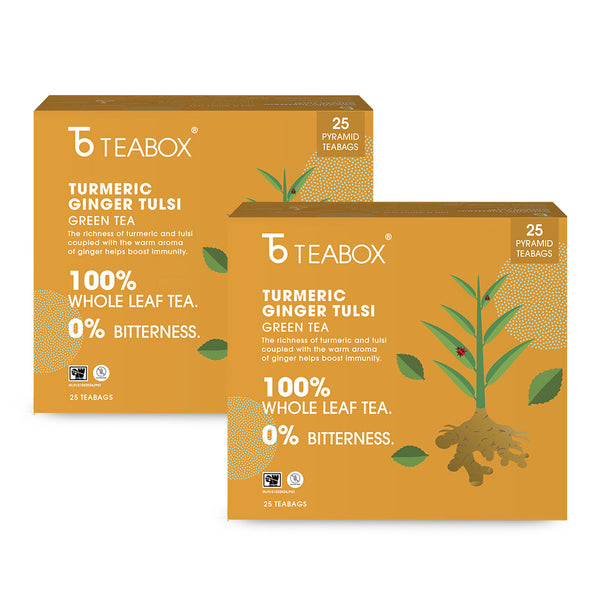 Green Tea Turmeric Ginger Tulsi Immunity (Teabag)