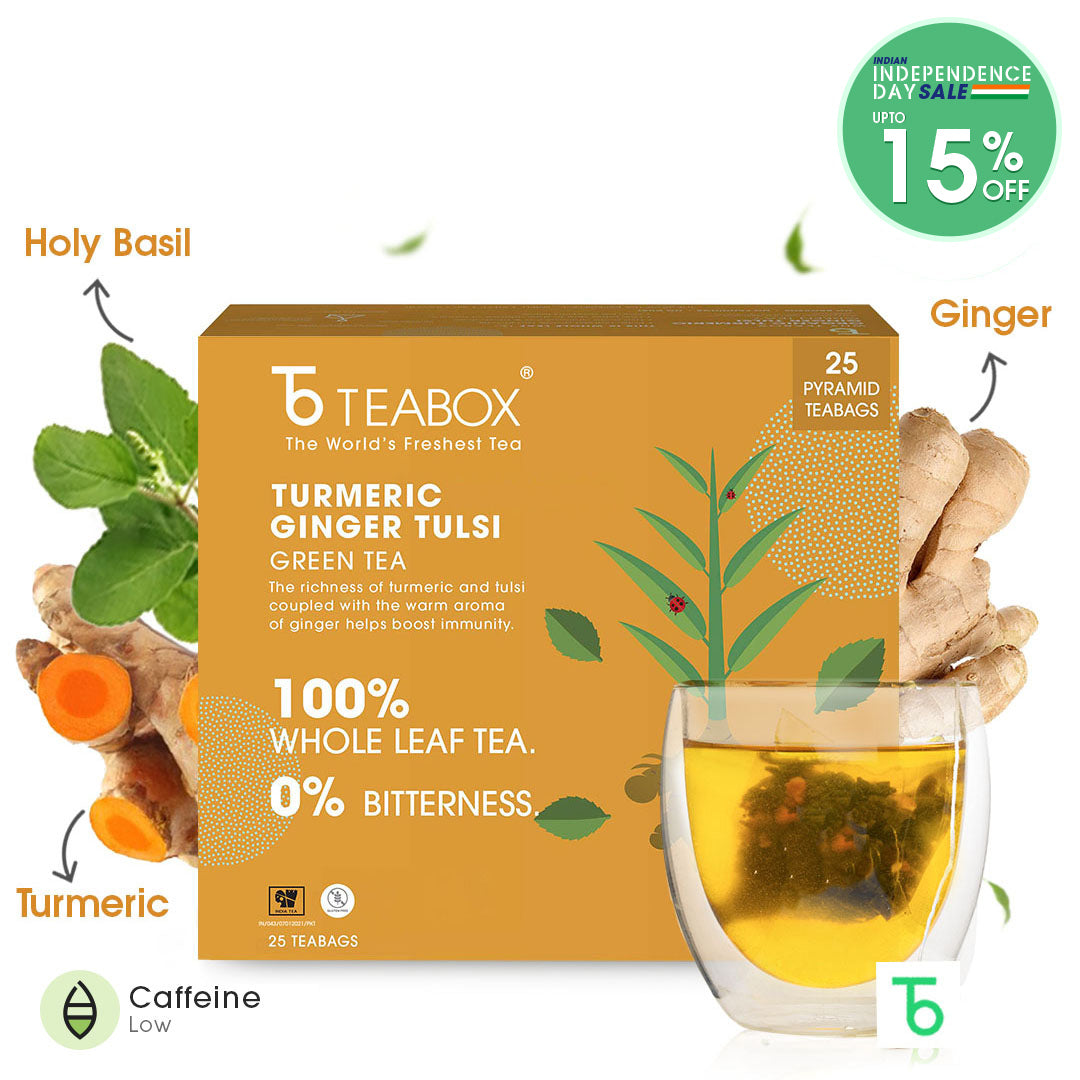 Green Tea Turmeric Ginger Tulsi Immunity (Teabag)