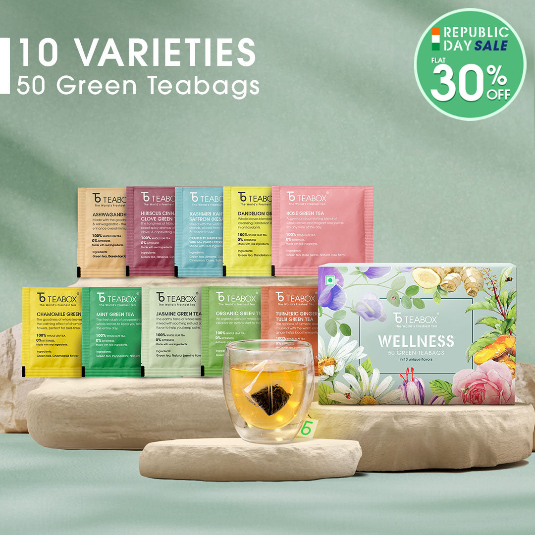 Wellness Green Teabag Sampler (50 Teabags)