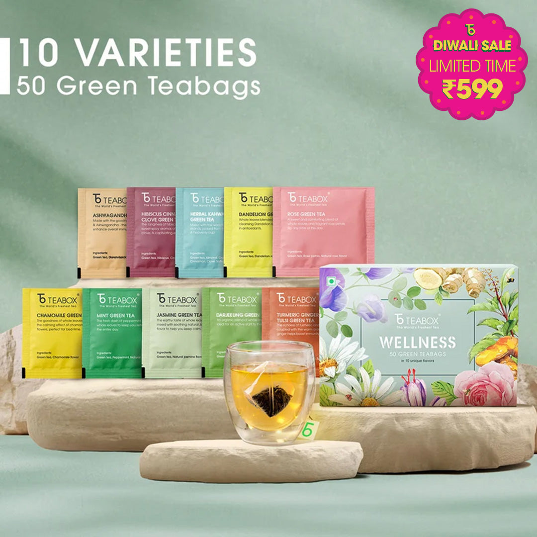 Wellness Green Teabag Sampler (50 Teabags)