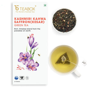 Kashmiri Kahwa Saffron (Kesar) Green (Teabags)