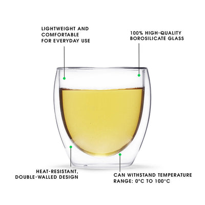 Free Valencia Glass Tea Cup & Elegant Ball Infuser